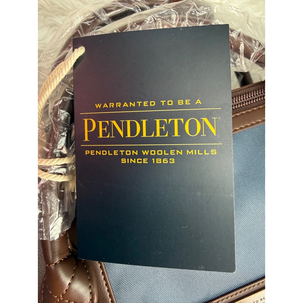 Pendleton Rolling Duffel Bag 22 Inch Turbulence Blue Southwestern Travel Luggage - Picture 3 of 11